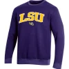 Budget 👏 Champion® NCAA LSU Tigers Crew Neck Sweatshirt 🤩 -Champion® Sales Store Belk 1061