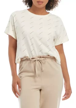 Outlet 🔥 Champion® The Cropped Print T-Shirt 🌟 -Champion® Sales Store Belk 1074