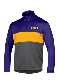 Cheap 🔔 Champion® NCAA LSU Tigers Quarter Zip Fleece Pullover 🛒