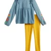 Cheapest 🤩 Cabana by Crown & Ivy™ Toddler 👧 Girls Long Sleeve Ruffle Denim Set ✨ -Champion® Sales Store Belk 1181
