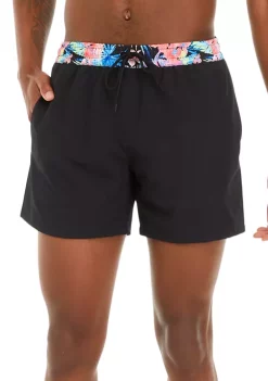 Top 10 🎁 Cabana by Crown & Ivy™ Printed Waistband Swim Trunks 🌟