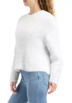 Wholesale 🧨 Cabana by Crown & Ivy™ Juniors' Long Sleeve Eyelash Crew Neck Sweater 😍 -Champion® Sales Store Belk 1208