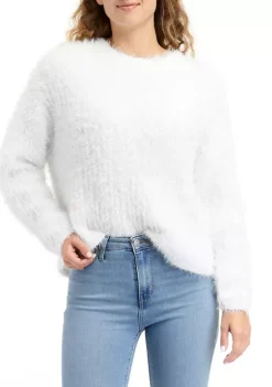 Wholesale 🧨 Cabana by Crown & Ivy™ Juniors' Long Sleeve Eyelash Crew Neck Sweater 😍 -Champion® Sales Store Belk 1210