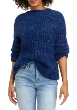 Wholesale 🧨 Cabana by Crown & Ivy™ Juniors' Long Sleeve Eyelash Crew Neck Sweater 😍 -Champion® Sales Store Belk 1211