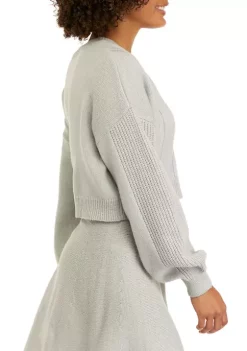Best deal 🥰 Cabana by Crown & Ivy™ Juniors' Cable Cropped Cardigan 🌟 -Champion® Sales Store Belk 1262