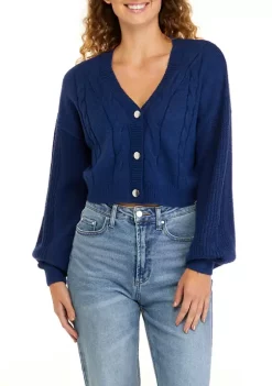 Best deal 🥰 Cabana by Crown & Ivy™ Juniors' Cable Cropped Cardigan 🌟 -Champion® Sales Store Belk 1266