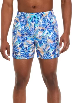Discount 🥰 Cabana by Crown & Ivy™ Hibiscus Tropical Paradise Swim Trunks ⭐