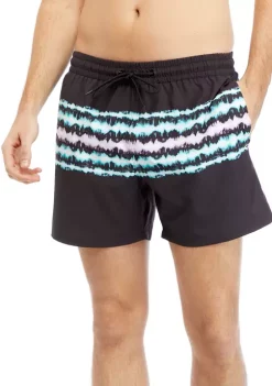 Promo 💯 Cabana by Crown & Ivy™ Tie Dye Woven Swim Trunks 🎁