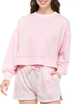 Best reviews of ✨ Cabana by Crown & Ivy™ Juniors' Long Sleeve French Terry Sweatshirt 🤩 -Champion® Sales Store Belk 1291