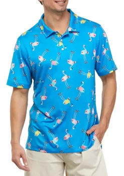 Best Sale 😉 Cabana by Crown & Ivy™ Short Sleeve Tropical Print Polo 👚 Shirt 🎉 -Champion® Sales Store Belk 1299