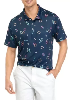 Best Sale 😉 Cabana by Crown & Ivy™ Short Sleeve Tropical Print Polo 👚 Shirt 🎉 -Champion® Sales Store Belk 1301