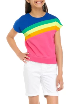 Top 10 🎁 Cabana by Crown & Ivy™ 👧 Girls 7-16 Color Block Boxy T-Shirt 🎁