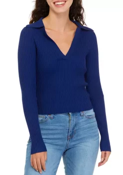 Best reviews of 🤩 Cabana by Crown & Ivy™ Long Sleeve Ribbed Polo Sweater 🧨 -Champion® Sales Store Belk 1326