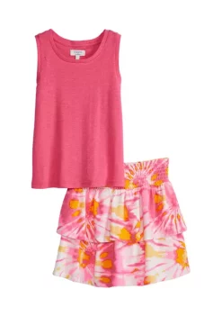 Brand new 🎁 Cabana by Crown & Ivy™ 👧 Girls 7-16 Knit Smock 👗 Skirt Set 🔥