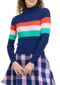 Cheap 😍 Cabana by Crown & Ivy™ Juniors' Long Sleeve Ribbed Turtleneck Sweater 🧨