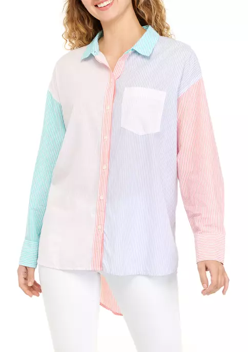 Best Pirce 😍 Cabana by Crown & Ivy™ Juniors' Long Sleeve Button Down 👕 Shirt 🤩 6 Best Pirce 😍 Cabana by Crown & Ivy™ Juniors' Long Sleeve Button Down 👕 Shirt 🤩 - Image 4