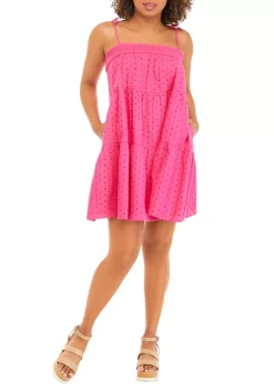 Brand new ⌛ Cabana by Crown & Ivy™ Juniors' Swing Eyelet Tank 👗 Dress 😀 -Champion® Sales Store Belk 1556