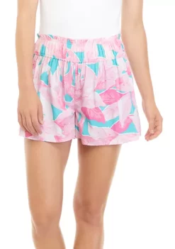 Deals 🧨 Cabana by Crown & Ivy™ Juniors' Printed Smocked Shorts 🎁 -Champion® Sales Store Belk 1569