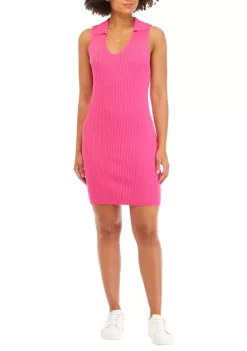 Hot Sale 😀 Cabana by Crown & Ivy™ Juniors' Sleeveless Collared Rib Sweater 👗 Dress 😍 -Champion® Sales Store Belk 1574