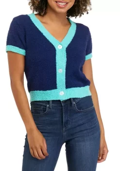 Cheap 🌟 Cabana by Crown & Ivy™ Juniors' Short Sleeve Cardigan ✔️