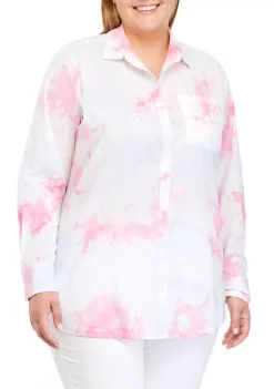 Best reviews of 🧨 Cabana by Crown & Ivy™ Plus Size Long Sleeve Cotton Voile Top ✨