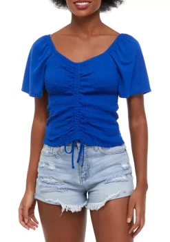 Buy ⌛ Cabana by Crown & Ivy™ Juniors' Cinched Front Top 🌟