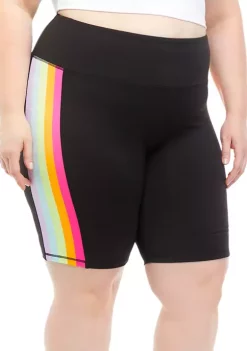 Brand new ✔️ Cabana by Crown & Ivy™ Plus Size Side Striped Bike Shorts 🎉