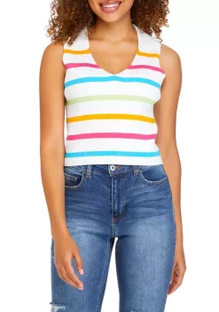 Best reviews of 😀 Cabana by Crown & Ivy™ Juniors' Sleeveless Collared Rib Sweater 😉 -Champion® Sales Store Belk 1674