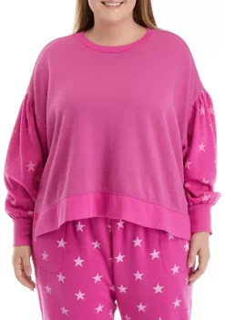 Best Pirce 😉 Cabana by Crown & Ivy™ Plus Size Lantern Sleeve High Low Pullover 🤩