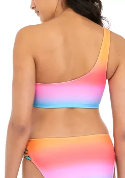 Best reviews of 👍 Cabana by Crown & Ivy™ Tie Dye Boralis One Shoulder Swim Top ✨ -Champion® Sales Store Belk 1714