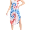 Deals ⌛ Cabana by Crown & Ivy™ Tie Dye Midi 👗 Dress ⌛