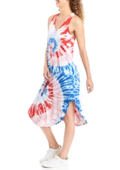 Deals ⌛ Cabana by Crown & Ivy™ Tie Dye Midi 👗 Dress ⌛ -Champion® Sales Store Belk 1719