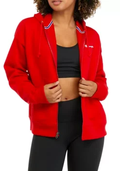 Outlet 🧨 Champion® Powerblend Fleece Full Zip Logo Hoodie 🛒