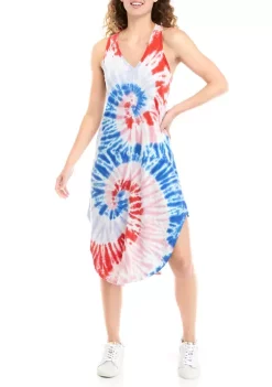 Deals ⌛ Cabana by Crown & Ivy™ Tie Dye Midi 👗 Dress ⌛ -Champion® Sales Store Belk 1722