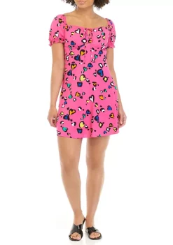 Brand new 👍 Cabana by Crown & Ivy™ Juniors' Puff Sleeve Peasant 👗 Dress ⭐