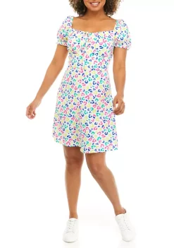 Brand new 👍 Cabana by Crown & Ivy™ Juniors' Puff Sleeve Peasant 👗 Dress ⭐ -Champion® Sales Store Belk 1743