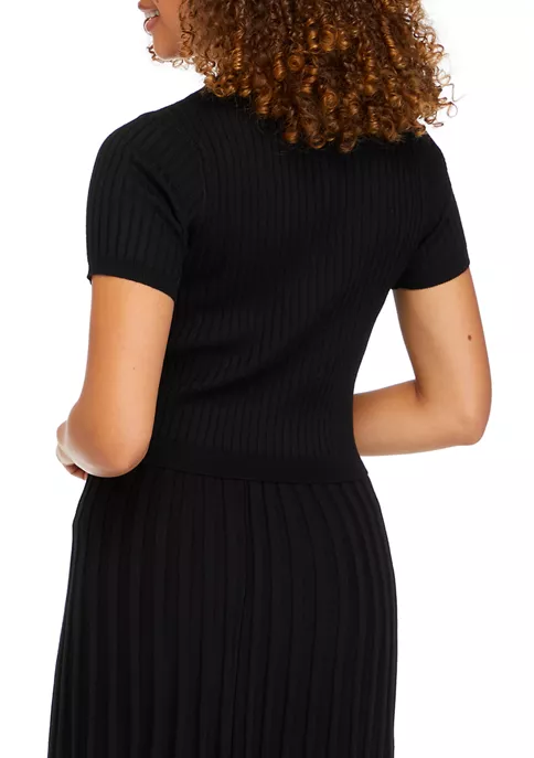 Brand new ✔️ Cabana by Crown & Ivy™ Juniors' Short Sleeve V-Neck Sweater ✨ 4 Brand new ✔️ Cabana by Crown & Ivy™ Juniors' Short Sleeve V-Neck Sweater ✨ - Image 2