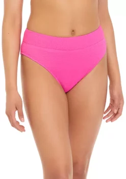 Budget 🌟 Cabana by Crown & Ivy™ Solid Pucker High Waist Swim Bottoms 🎁