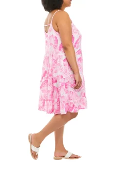 New 🤩 Cabana by Crown & Ivy™ Plus Size Tiered Tank 👗 Dress 🤩 -Champion® Sales Store Belk 1780