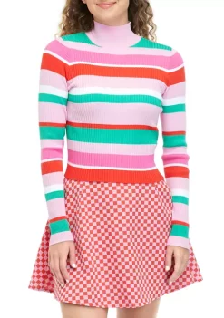 Flash Sale 🥰 Cabana by Crown & Ivy™ Juniors' Long Sleeve Ribbed Turtleneck Sweater ✨