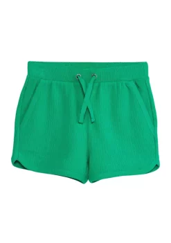 Promo ✨ Cabana by Crown & Ivy™ 👧 Girls 7-16 Solid Ribbed Terry Shorts 🤩