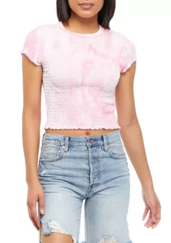 Flash Sale ✔️ Cabana by Crown & Ivy™ Juniors' Short Sleeve Smocked T-Shirt ✨ 10 Flash Sale ✔️ Cabana by Crown & Ivy™ Juniors' Short Sleeve Smocked T-Shirt ✨ -Champion® Sales Store Belk 1946