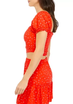 Buy 🧨 Cabana by Crown & Ivy™ Juniors' Puff Sleeve Top 😉 -Champion® Sales Store Belk 1950