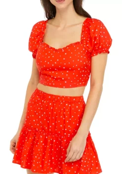 Buy 🧨 Cabana by Crown & Ivy™ Juniors' Puff Sleeve Top 😉 -Champion® Sales Store Belk 1951