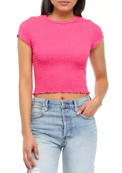 Deals 🤩 Cabana by Crown & Ivy™ Juniors' Short Sleeve Smocked T-Shirt 💯 11 Deals 🤩 Cabana by Crown & Ivy™ Juniors' Short Sleeve Smocked T-Shirt 💯 -Champion® Sales Store Belk 1973