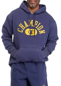 Budget 🛒 Champion® Vintage Wash Varsity Graphic Hoodie 🧨