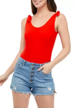 Cheap 👏 Cabana by Crown & Ivy™ Juniors' Tie Strap Tank Bodysuit 🎉