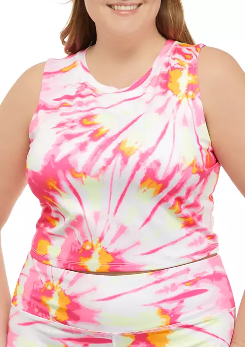 Outlet ✨ Cabana by Crown & Ivy™ Plus Size Cropped Bra Tank 🎁 3 Outlet ✨ Cabana by Crown & Ivy™ Plus Size Cropped Bra Tank 🎁