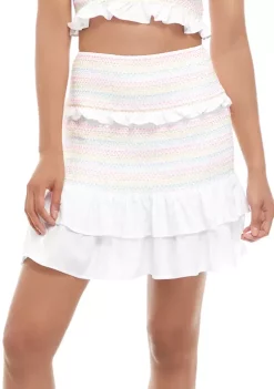 Brand new 🛒 Cabana by Crown & Ivy™ Juniors' Smocked Ruffle 👗 Skirt 🎁