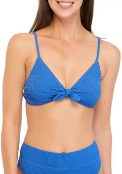 Flash Sale 🛒 Cabana by Crown & Ivy™ Solid Pucker Swim Bralette 🔔